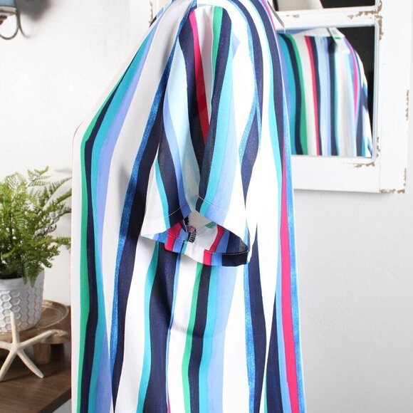 Van Heusen Blouse, Stripes, Large, NWT - Picture 3 of 6